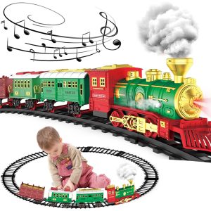 Electric Train Set with Smoke and Light
