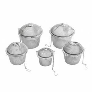 Stainless Steel Tea Strainer With Chain Handle