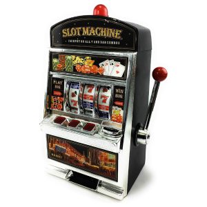 Deluxe Lucky 7's Slot Machine Bank with Jackpot Sound & Flashing Lights
