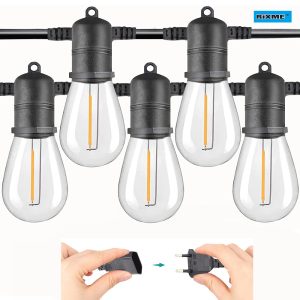 RiXME 10-m Waterproof IP67 10-Edison light Bulbs Warm Lights