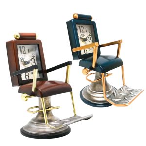 Vintage Barber Chair Desk Clock | Retro Style Table Clock