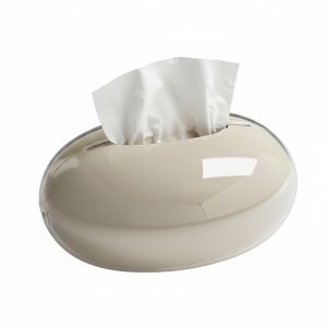 Elegant Tissue Box With Magnet for Countertops and Nightstands - Beige