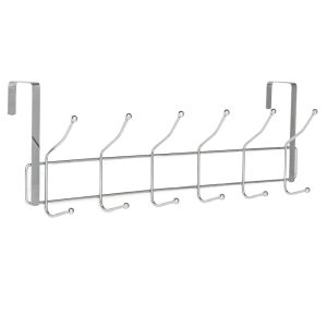Stainless Steel Over the Door Hanger 6-Hooks 47cm