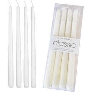 Pack of 4 Tall Matte Coer Candle 25cm No Drip Unscented Paraffin Wax with Cotton Wicks #ZG2225-4