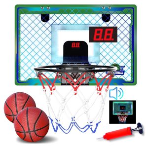 Indoor Mini Basketball Hoop for Kids – Over-the-Door with Scoreboard