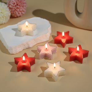 7-Pieces Stars Scented Glass Tealight Candles