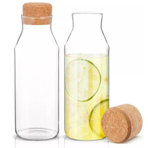 1-Pcs High-Quality Glass Bottle with Cork Lid