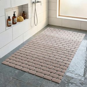 Premium Safety 3-Color Tone TPE Anti-Slip Home-cloud Shower Mat 75x40cm