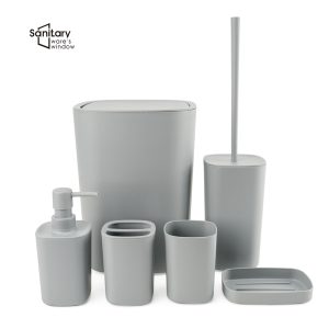 Sanitary 6-Pcs ABS Luxurious Bathroom Accessories Set