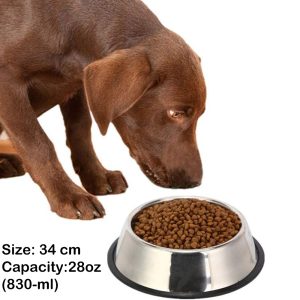 34cm Non-Slip Stainless Steel Dog Bowls
