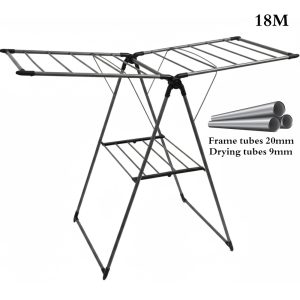 Heavy-Duty Clothes Drying Rack with 18m Washing Line Drying Space