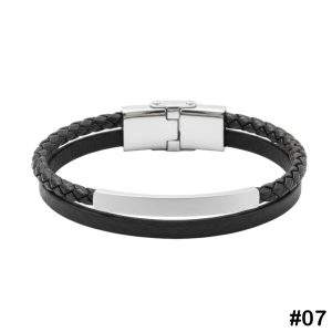 Gallardo Polo Wrist Steel Leather Bracelet, #07