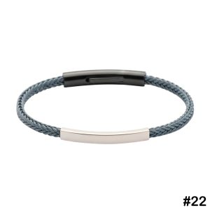 Gallardo Cupido Stainless Steel Leather Bracelet, #22