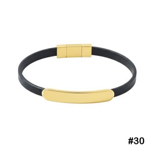 Gallardo Alison Stainless Steel Leather Bracelet, #30