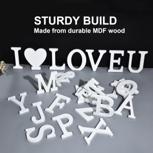 11-cm White Wooden Letters Decorative Standing & Wall Letters