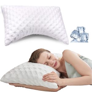 Cooling curved memory foam pillow for side sleepers, for neck and shoulder pain 50X70cm ( 1700 gr )