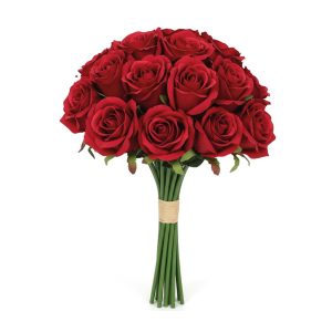 24-Pcs Vintage Artificial Red Flowers Gothic Rose Bouquet #A169-24