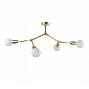 Modern Chandelier, 4-Light Ceiling Light Fixture - Gold GS25014G4 (Not Included Bulb)