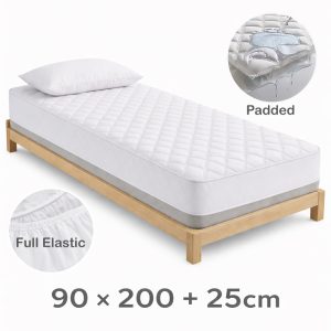 90cm Premium Padded Waterproof Mattress Protector Full Elastic