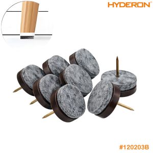 Round Nail-On Furniture Glides – Felt Pads (8-Pack) #120203B