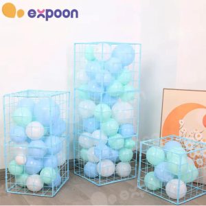 Expoon Blue Square Grid Balloon Stand With Balloons Included