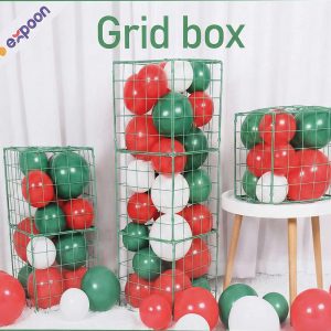 Expoon Green Square Grid Balloon Stand With Balloons Included