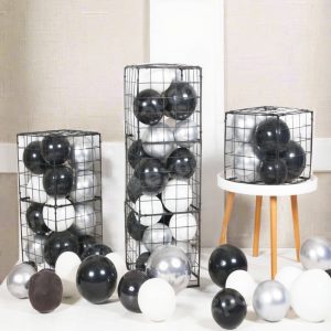 Expoon Black Square Grid Balloon Stand With Balloons Included