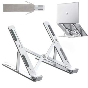 Collapsible Aluminum alloy Foldable Laptop Stand with Storage bag GFN0-T