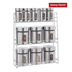 Danny Home Spice Jar Set – 12 Pieces with Rack 1900-49