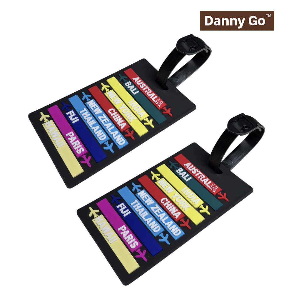 Danny R Name Tag Danny Go Luggage Tag Set – 2 Pieces Black - TezkarShop Official Website