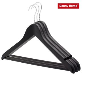 Danny Home Wooden Suit Hangers (3PCS) – Black | WH010B-3