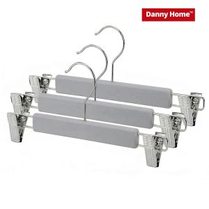 Danny Home Wooden Clip Hangers (3 Pack) – Grey | WH013G-3