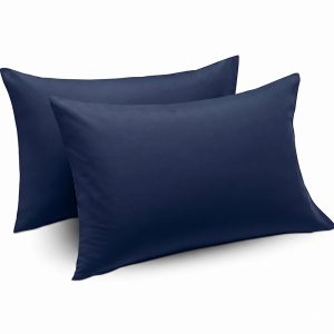 Inspire 2-Pcs Breathable and Cooling Pillow Cases Standard Size 50 x 75 cm - Navy