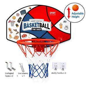 Wall-Mounted Kids Basketball Hoop