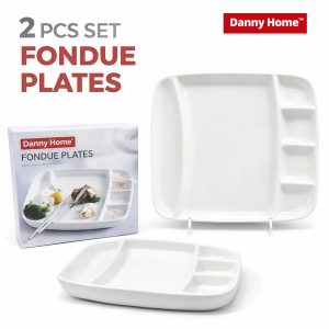 Danny Home 9" Fondue Square Plates – 2 Pcs Set – SF14-30