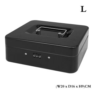 Metal Cash Box with Combination Lock and Money Tray (W20 x D16 x H9)CM #200-L