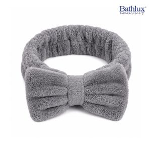 Bathlux Soft Spa Makeup Headband Towel Grey 51099