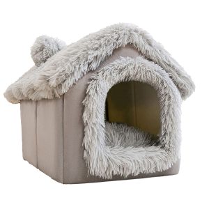 Plush Pet Bed Cave – Warm, Anti-Slip & Washable MB615