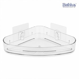 Bathlux 33030 Self-Adhesive Plastic Corner Shelf