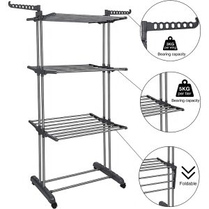 60Kg Stainless Steel 3-Layer Foldable Clothes Dryer #8026B-3