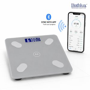 Bathlux Smart Digital Body Scale with Bluetooth App Sync #90334-Grey