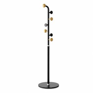 Metal Tree Branch Coat Rack with Wooden Hooks - HZH-5