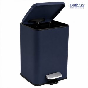 Bathlux 5L Rectangular Pedal Trash Can – Navy Bin #73750