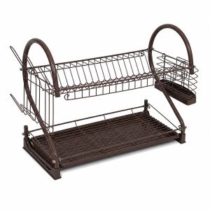 Top Quality Kitchen 2 Floor Drain Rack 2202-Brown