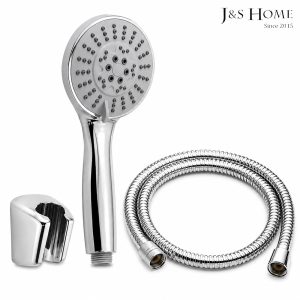 J&S 3-Pieces Shower Heads with Hose and Holder Set, JS185735-3pcs
