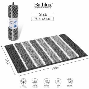 Bathlux Chenille Bathroom Mat 75x45cm Gray #11111