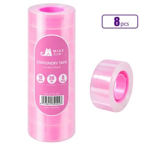 Adhesive Tape Roll 1.8cm x 30m (Pink, 8pcs) MX-9004
