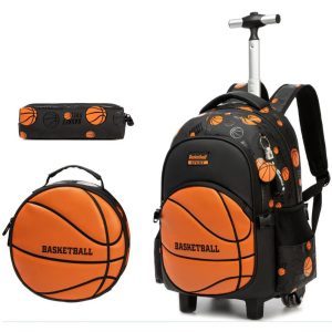 Basketball Design Trolley Backpack Set (3pcs) 13722T-3