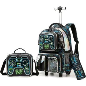 Robot/Gaming Design Trolley Backpack Set (3pcs) 17311T-3