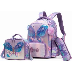 Butterfly Design Backpack Set (3pcs) 19101-3